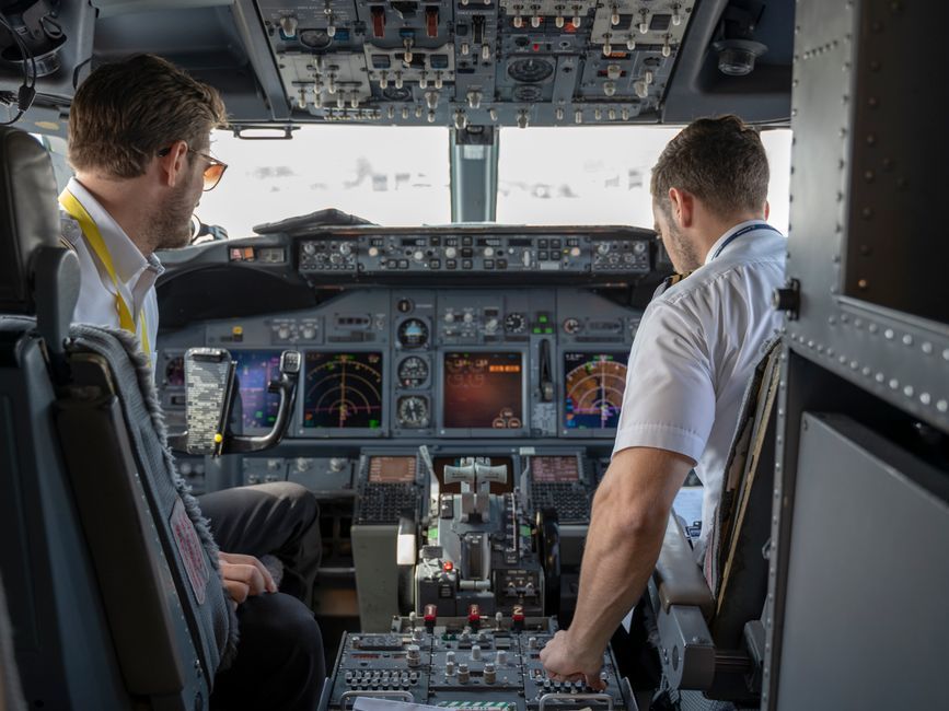 commercial aircraft cockpit interior passengers