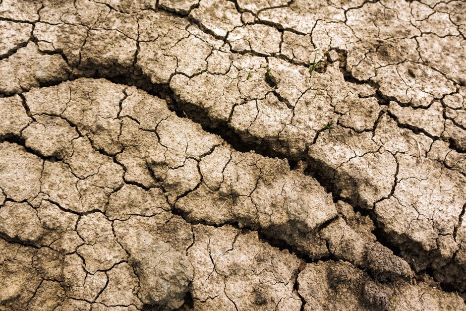 dry cracked soil heatwave