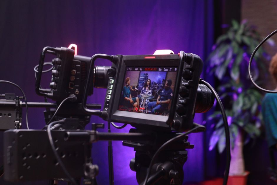 talk show studio television broadcast