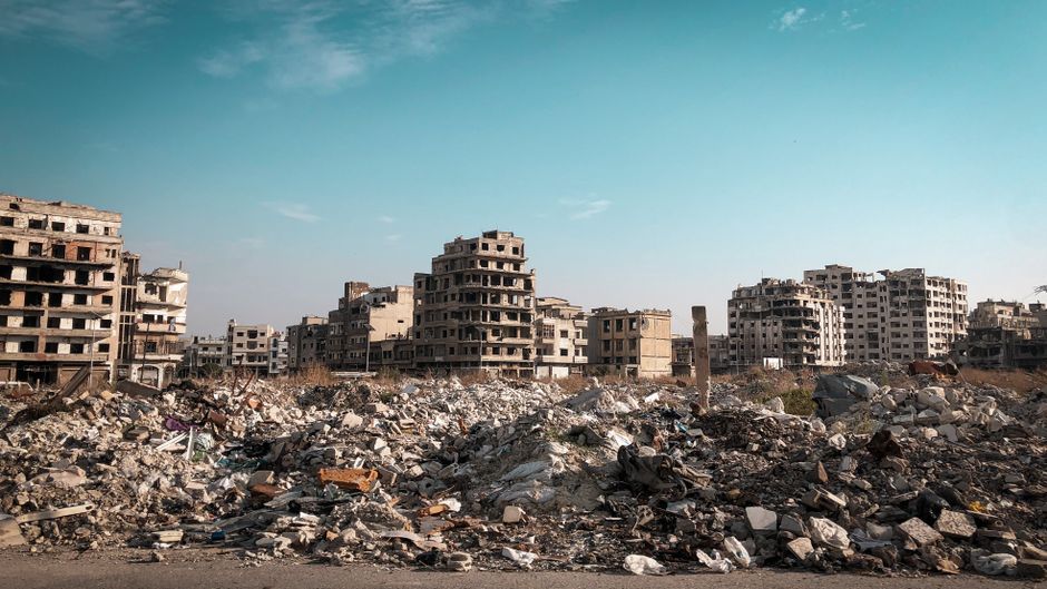 Gaza strip devastation building ruins