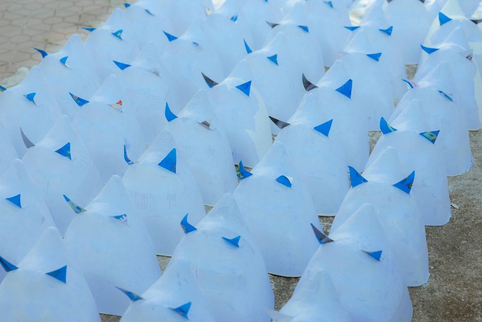 art installation sculpture hanji paper structure