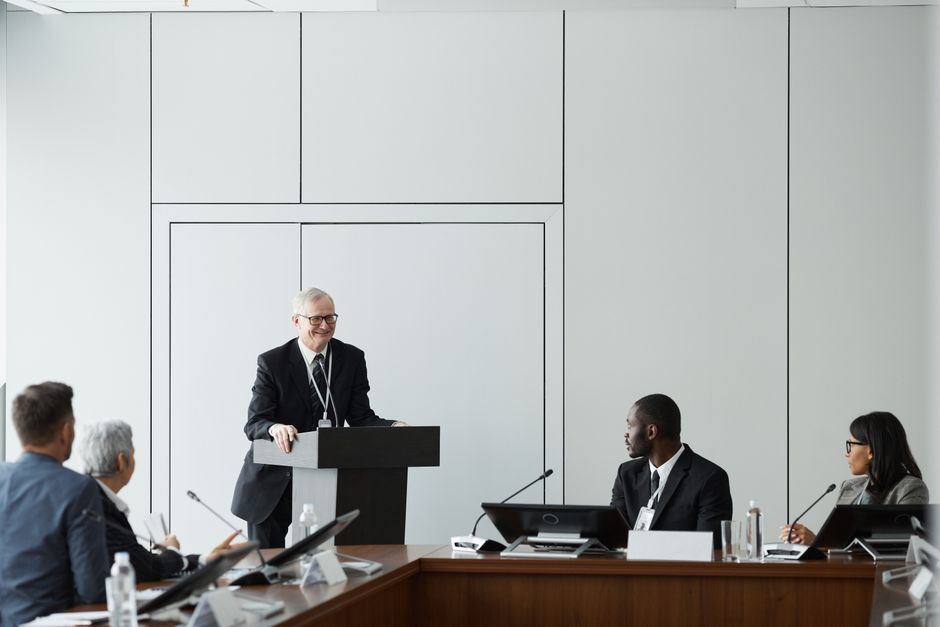 political seminar conference room