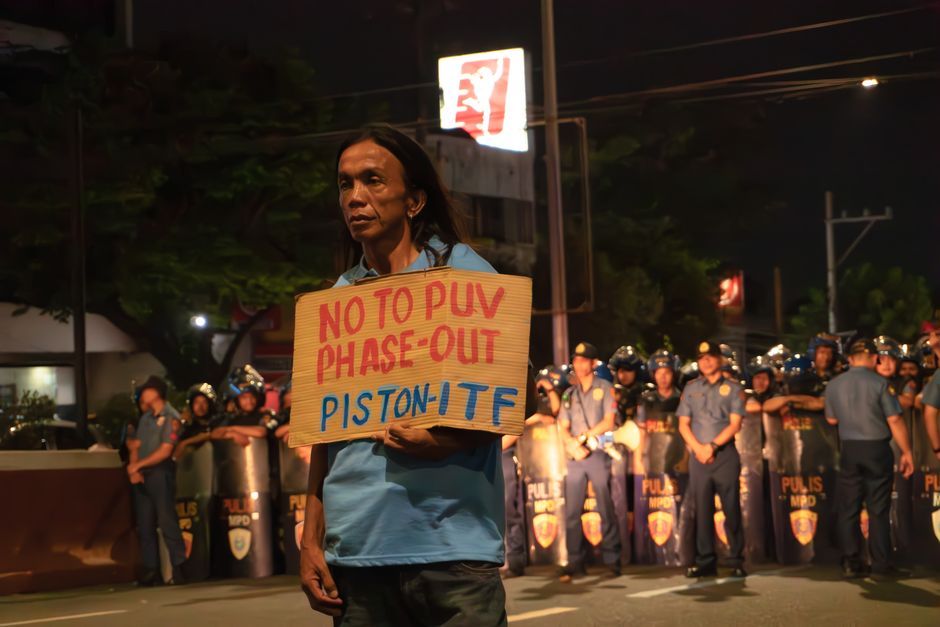 protest sign social security Thailand