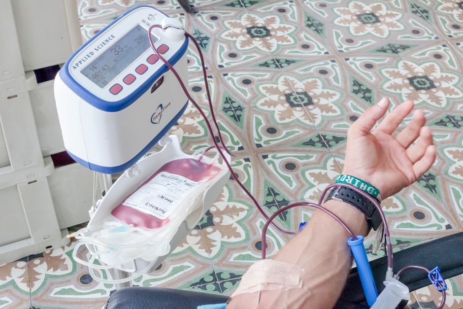 Thai hospital blood donation banner