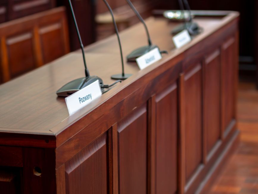 Bangkok government press conference courtroom