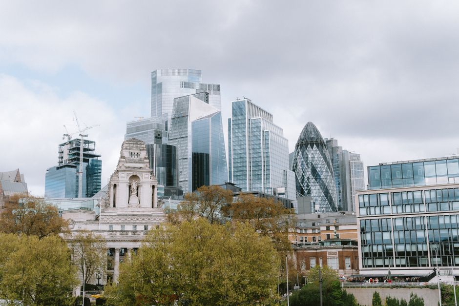 London financial district office building UK