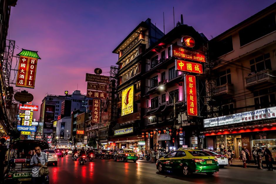 Bangkok hotel street Thailand