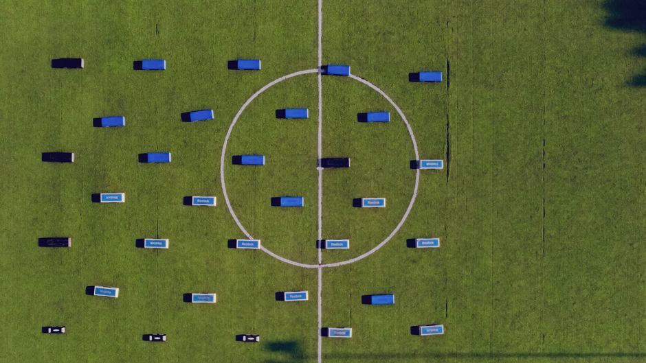 football manager training session pitch
