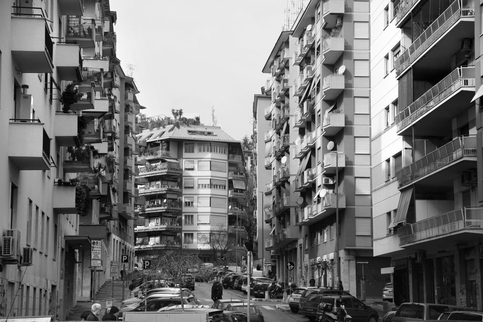 Italy residential architecture white condominium building