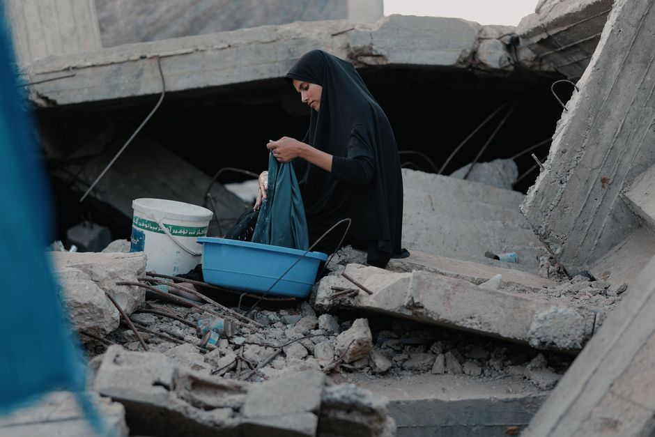 Gaza strip destruction ruins