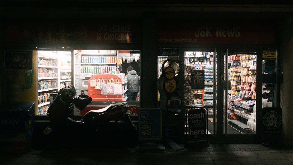 United Kingdom vape shop interior convenience store
