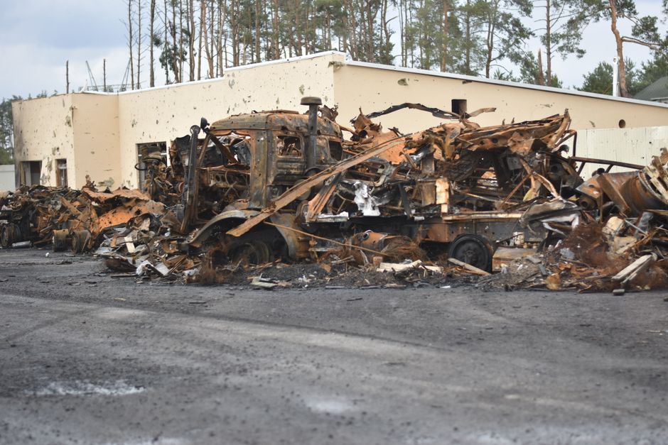 destroyed industrial building warehouse fire