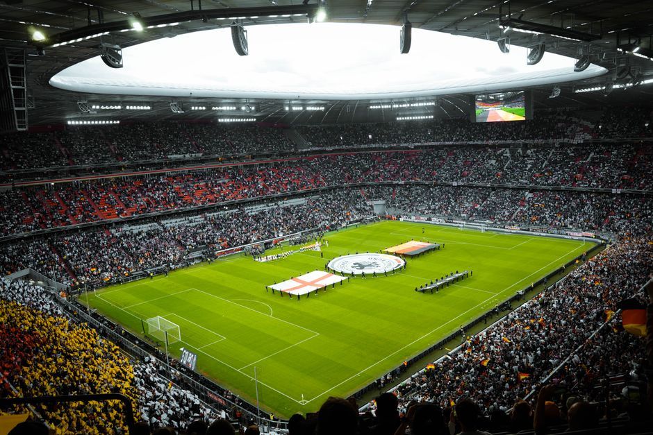 Austria football stadium crowd