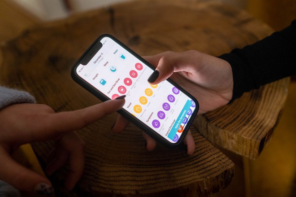 modern mental health wellness smartphone application interface workspace