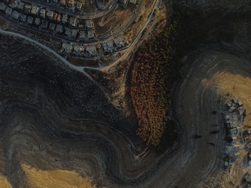 West Bank military checkpoint landscape