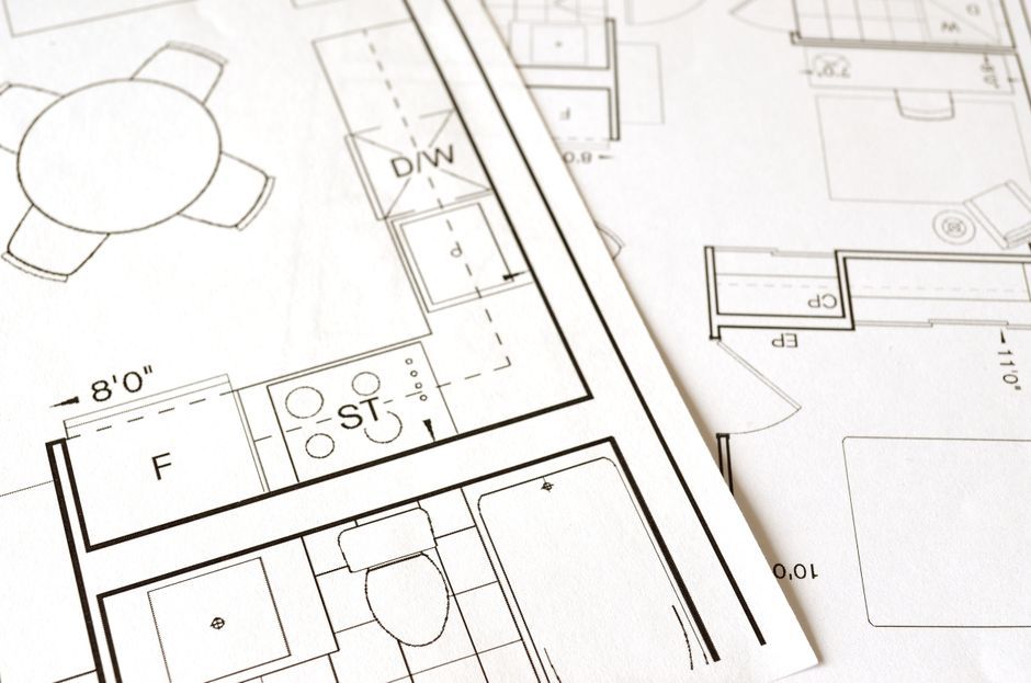 vintage kitchen architectural floor plan layout