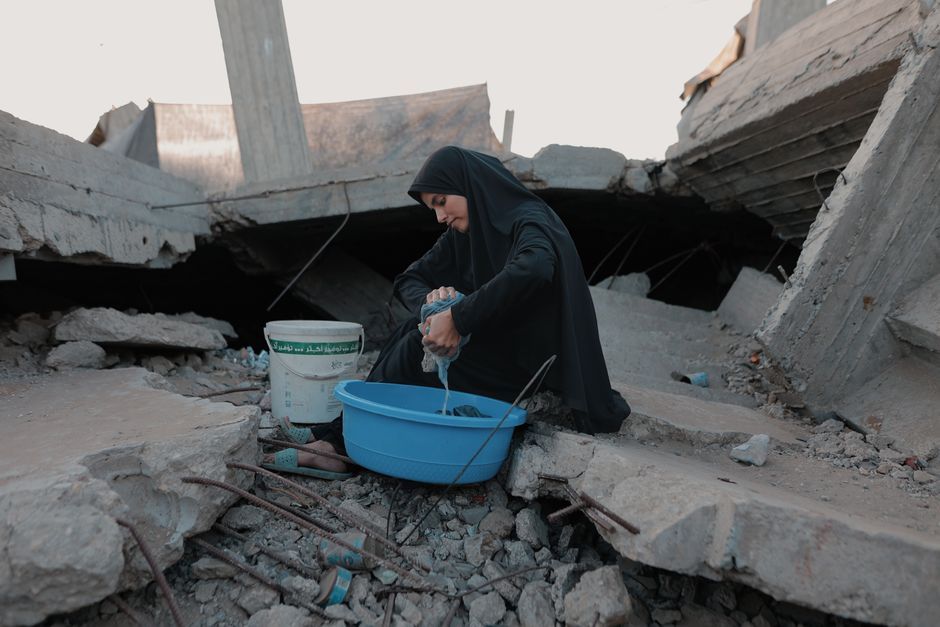 Gaza city destruction building exterior