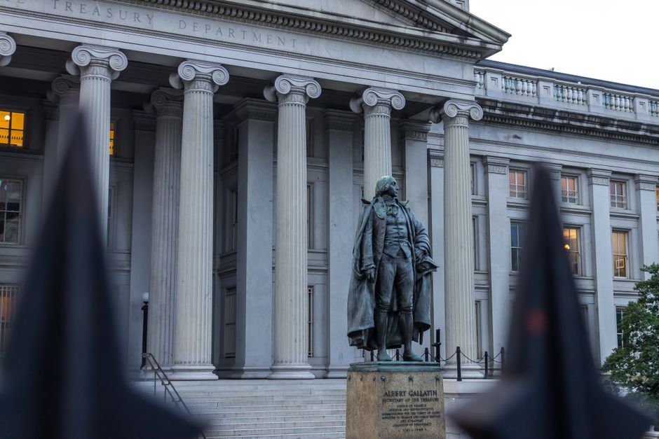 US Department of Treasury building Washington DC