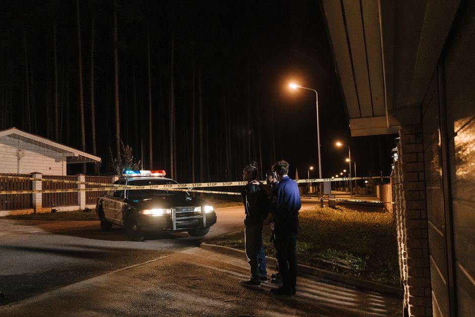 Sweden police tape crime scene