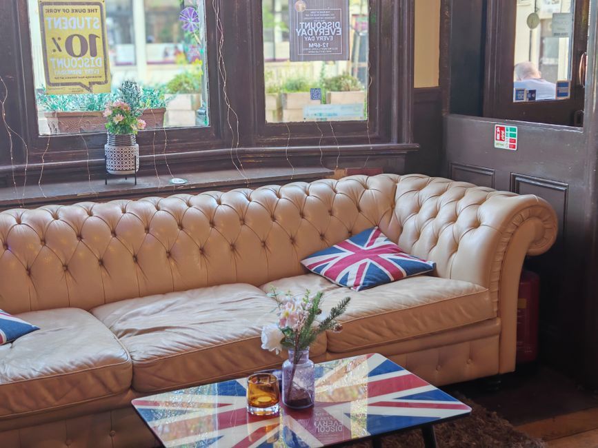 UK pub interior traditional bar counter England