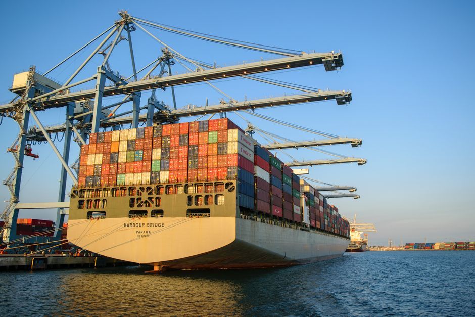 cargo container port trade shipping