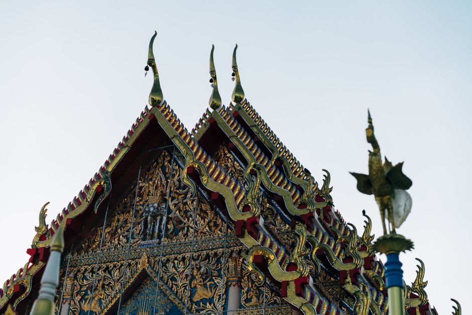 Thailand temple exterior building architecture