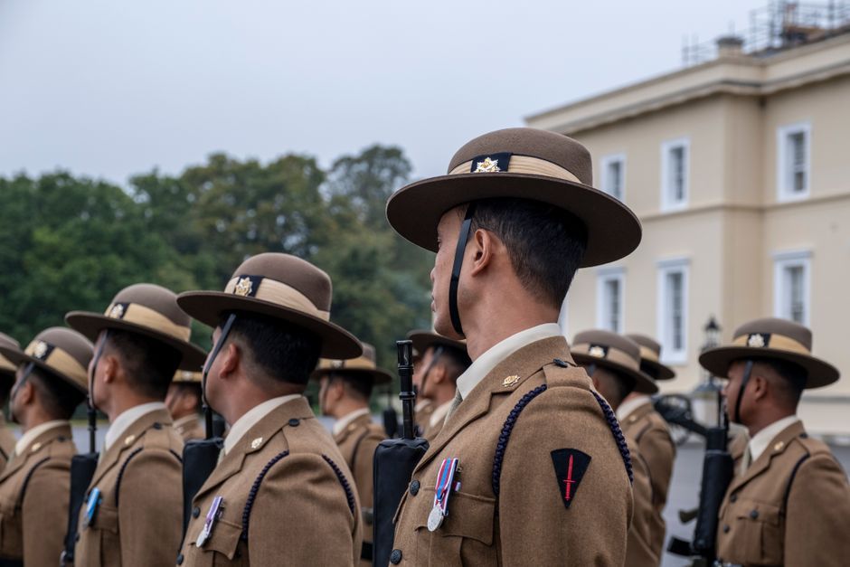 British military medal uniform close up