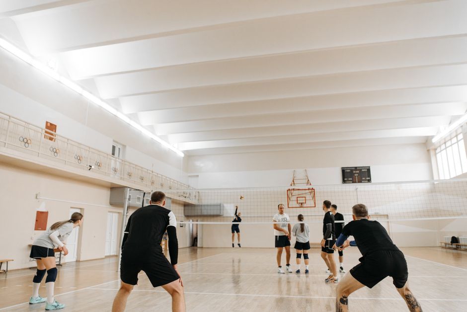 volleyball coach training camp court