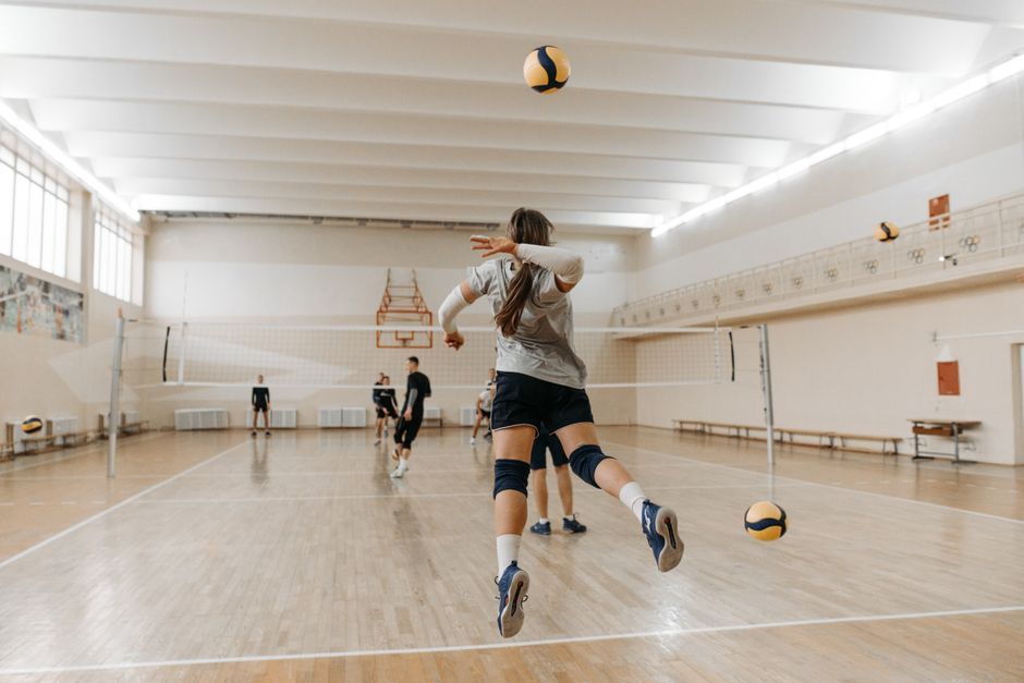 Thai school indoor sports gymnasium volleyball
