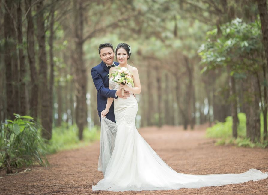 Thailand celebrity couple smiling together outdoor park