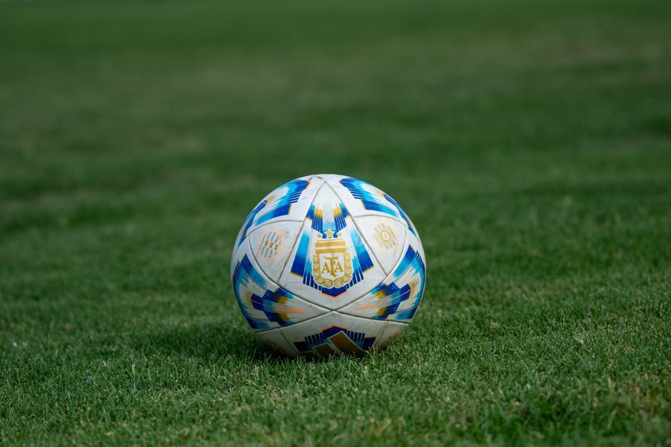 soccer ball grass field close up