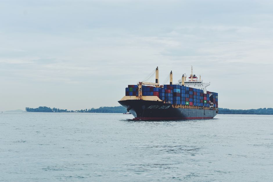 cargo ship ocean sea water
