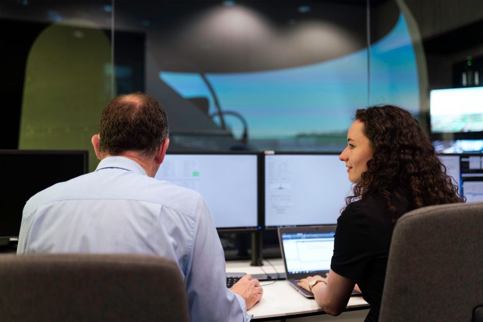 airport digital twin analytics control room screen