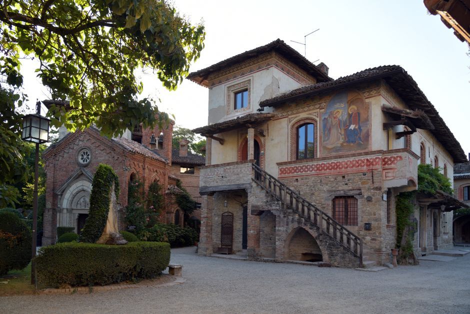 Italy historic village traditional houses street