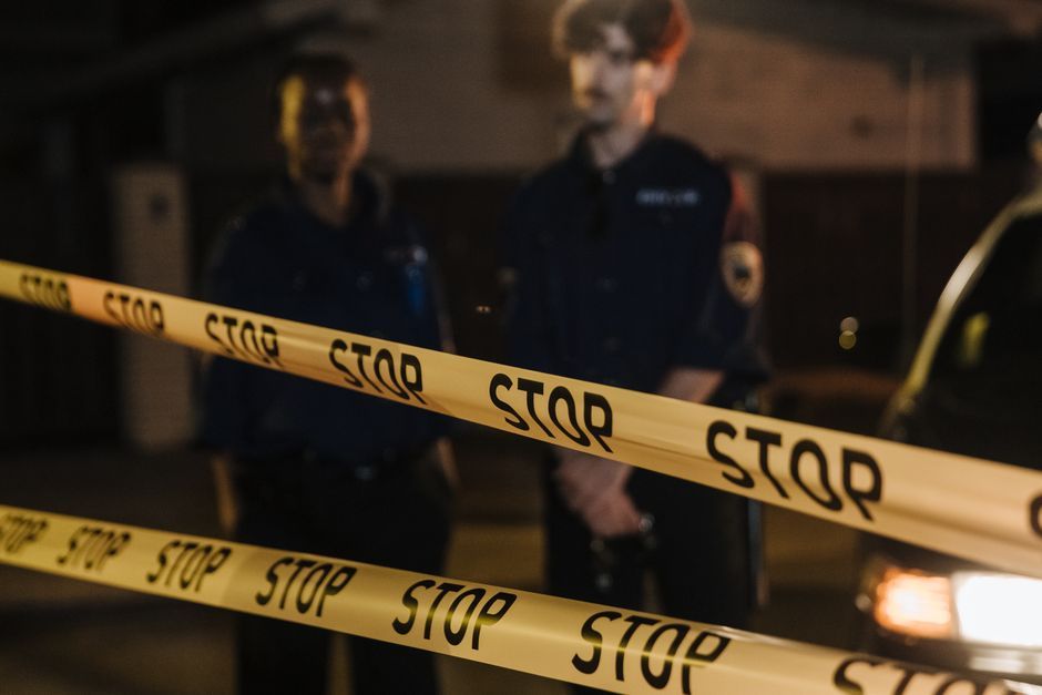 German police investigation security tape