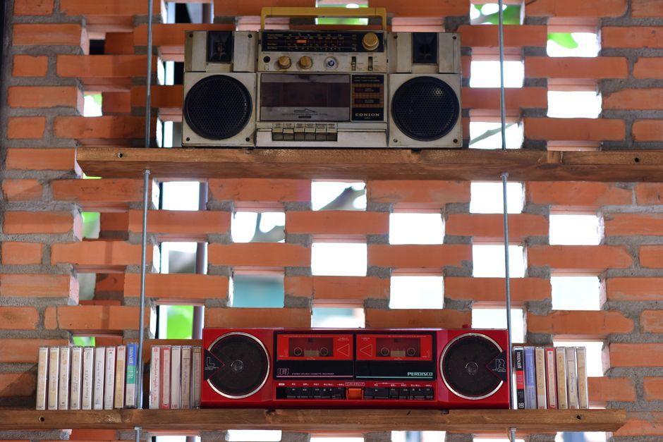 retro tech vintage music collection