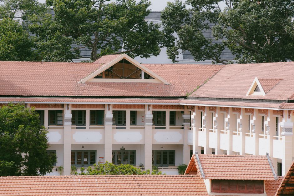 Thailand university campus building exterior