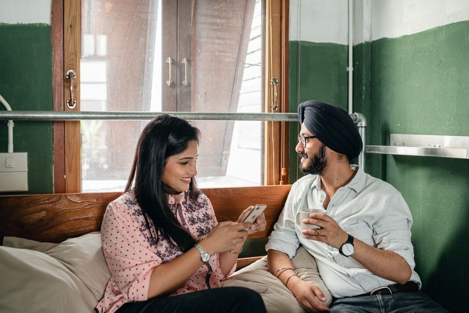 Thai couple talking communication lifestyle