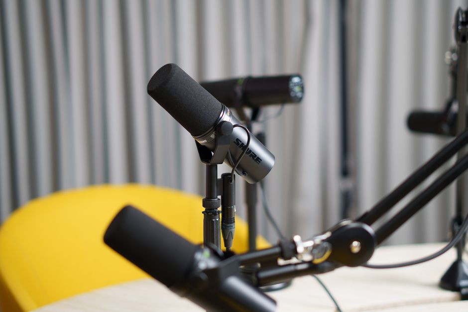 Thai entertainment news microphone studio