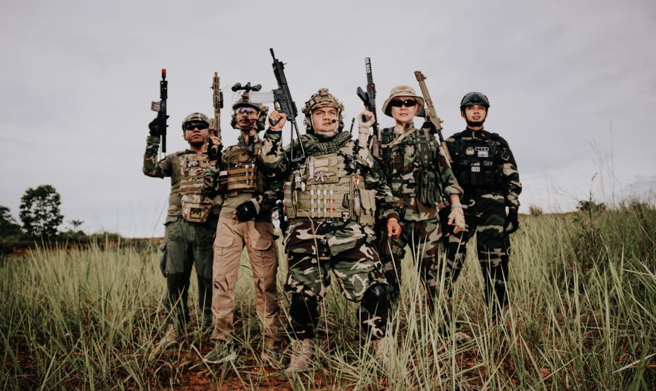 Royal Thai Army soldiers training field