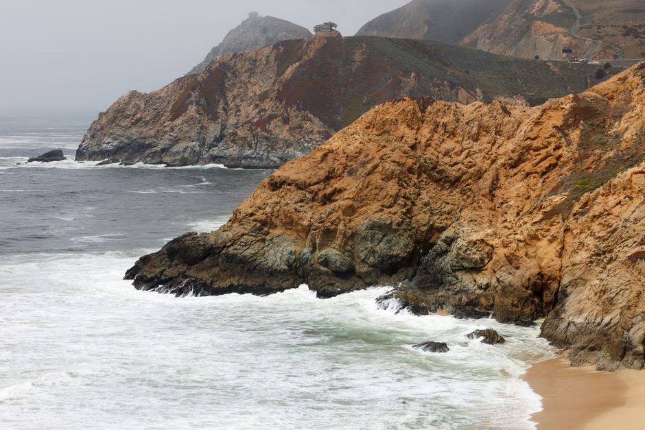 California coastline beach erosion cliff