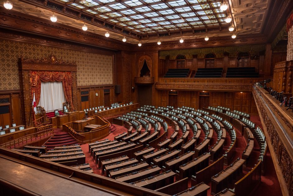 Thai parliament building interior conference hall