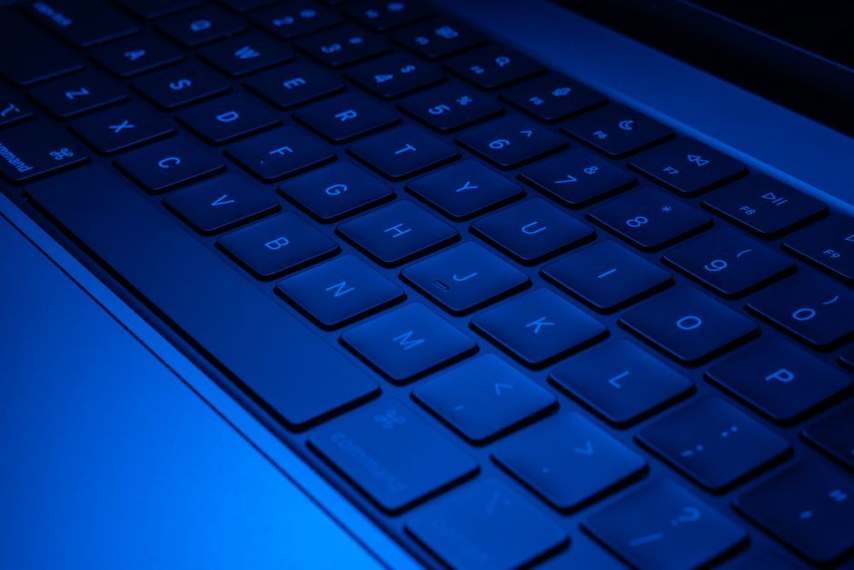 notebook computer keyboard close up no logo