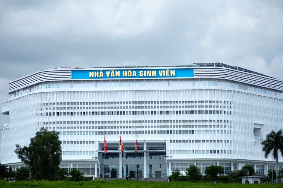 Vietnam Hanoi university campus building exterior