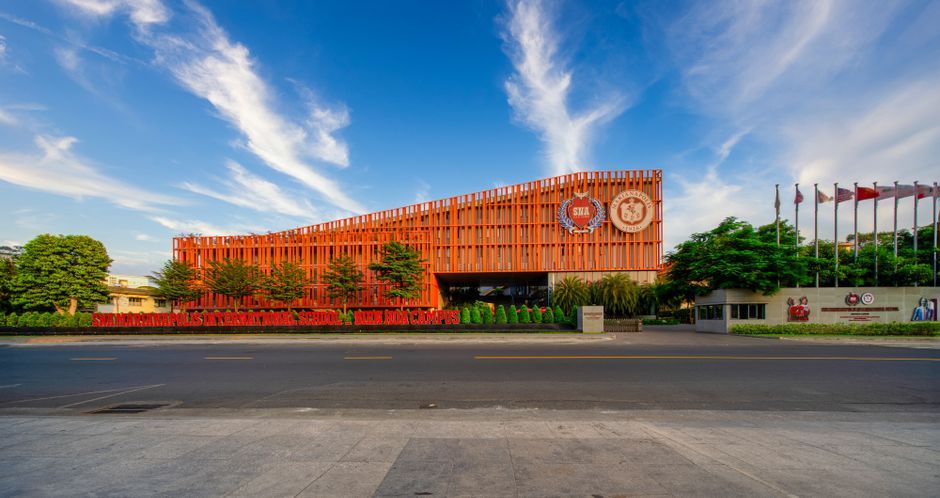 Thai school building exterior daytime