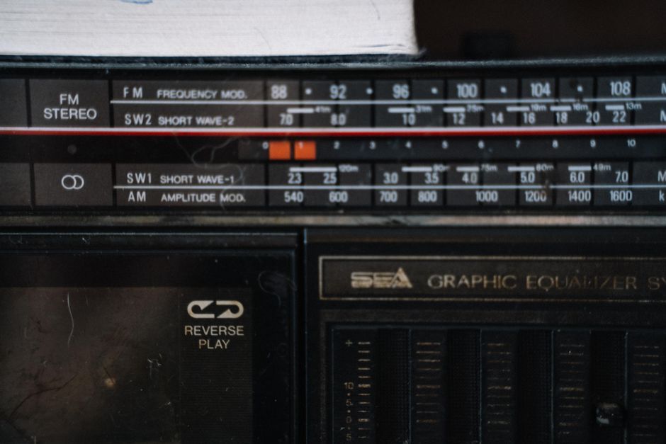 radio receiver electronics desk