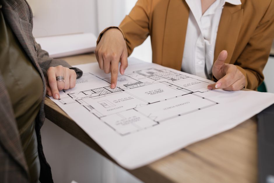 historical architecture interior blueprint