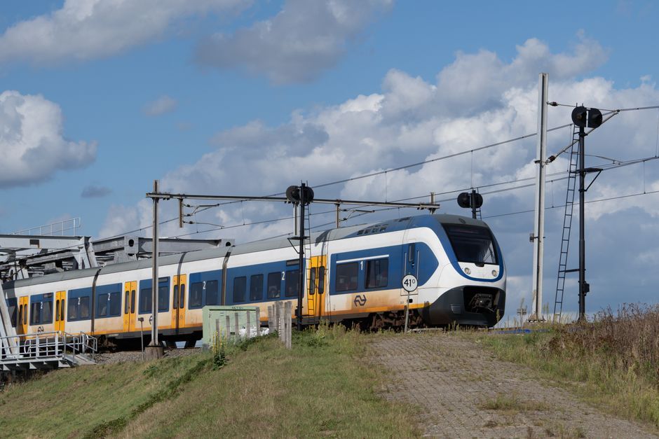 Netherlands train rail tracks landscape
