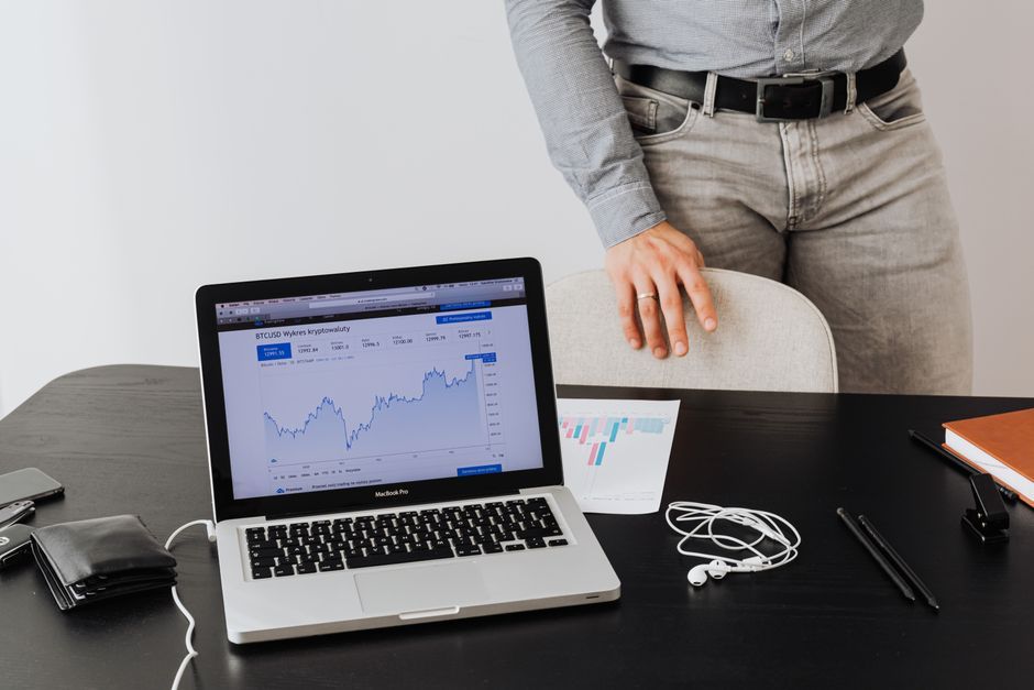 office desk workspace laptop productivity analytics