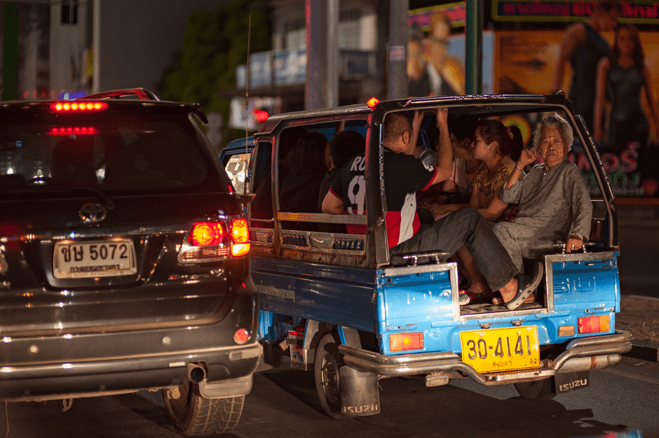 Thailand political party campaign truck street